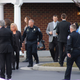 Mourners exiting Nicole Lovell’s funeral on Feb 4th